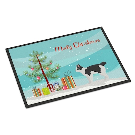 Carolines Treasures 18 x 27 in. Japanese Bobtail Cat Merry Christmas Indoor or Outdoor Mat CK4633MAT
